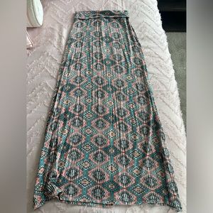 American Rag Colorful Geometric Print Maxi Skirt, Size Small